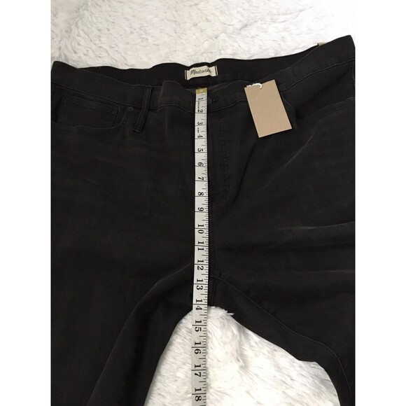 Madewell Jean Curvy 9" High Rise Skinny Black Size W36 Taller distressed #3 - Picture 2 of 12